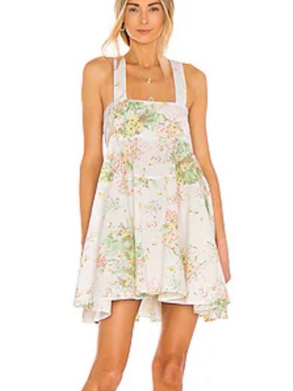 Free People Let The Sunshine In Tunic Floral Print Mini Dress Size Medium